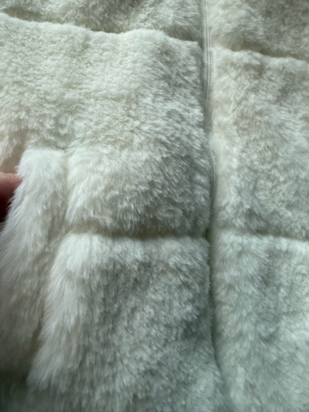 wonder nation Cream Faux Fur Hooded Puffer Jacket - Picture 7 of 7